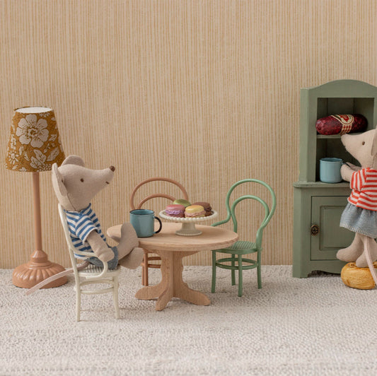 Maileg Ovalt spisebord, Mus - Natur