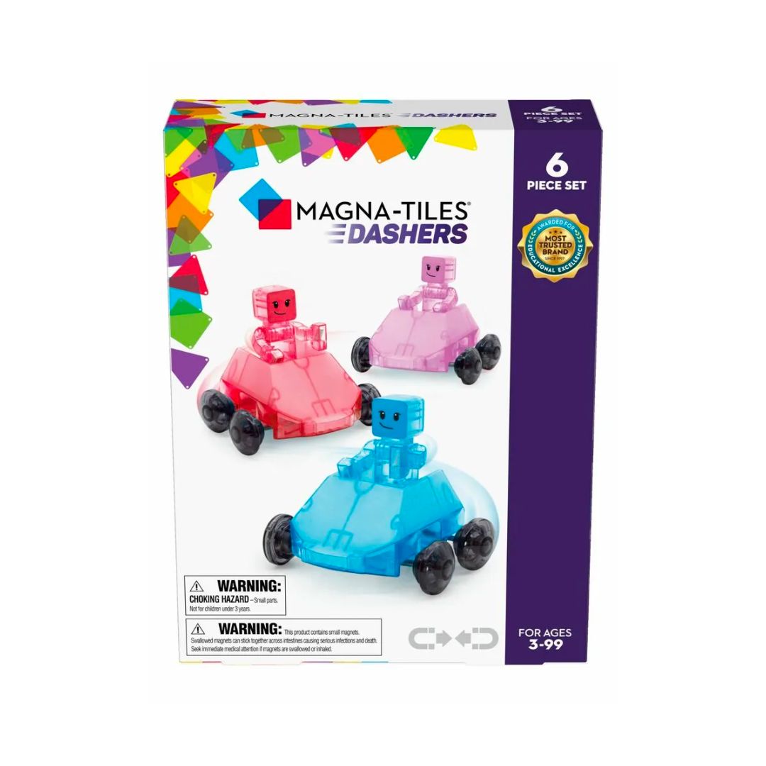 Magna-Tiles Dashers biler og figurer, 6 dele