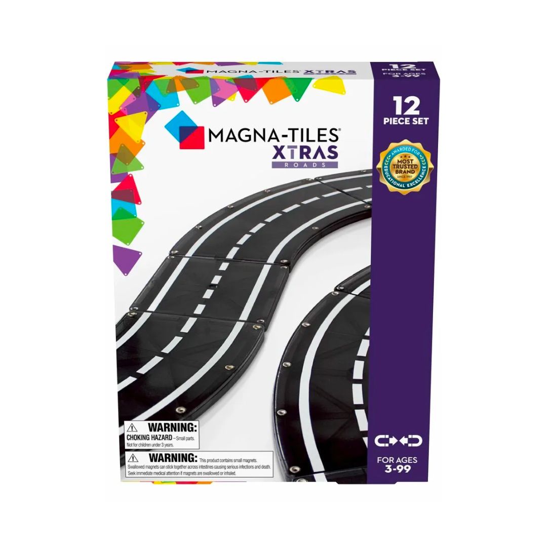 Magna-Tiles XTRAS sæt med vejbaner, 12 dele