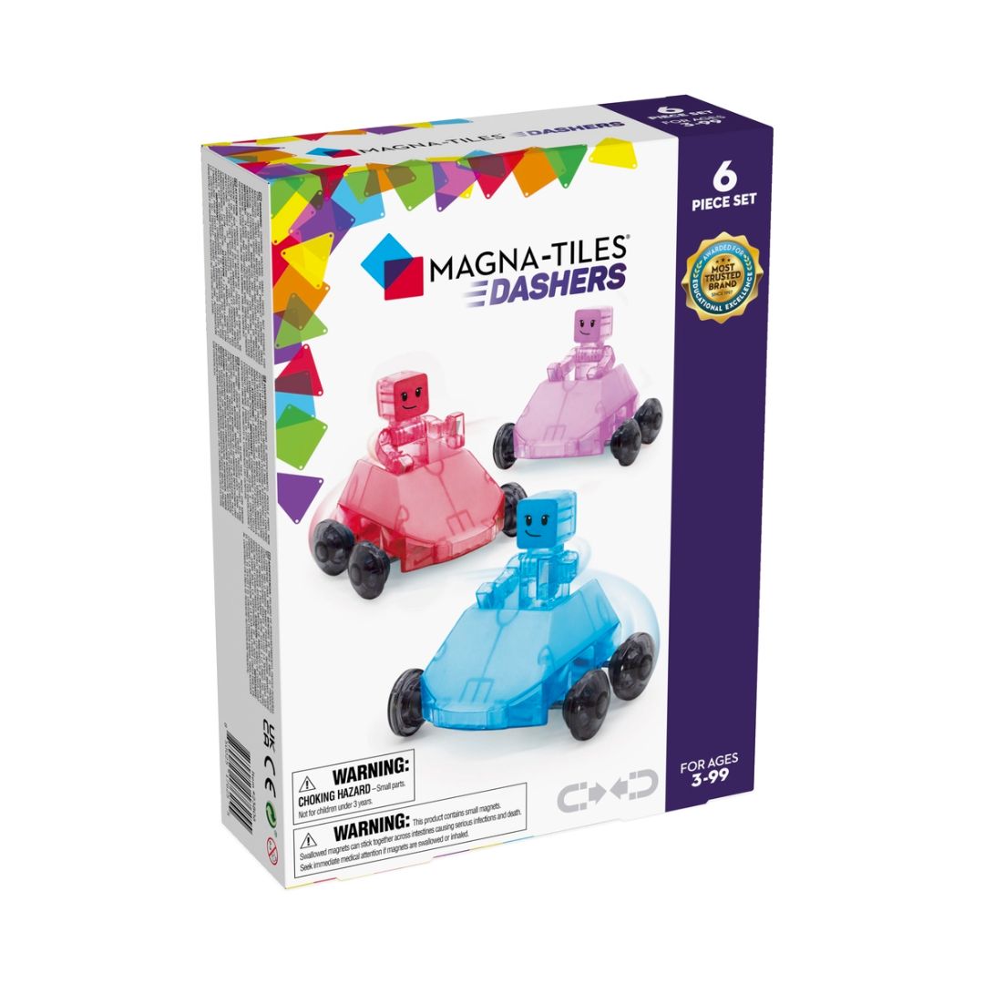 Magna-Tiles Dashers biler og figurer, 6 dele