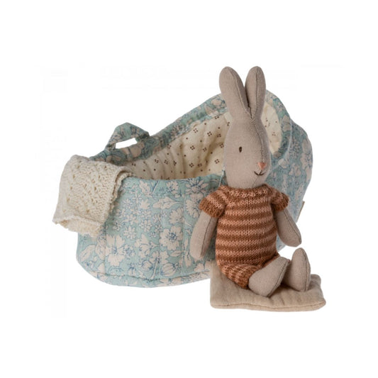 Maileg 1stk Kanin i babylift, Mikro - Blå