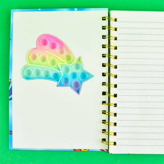 Robetoy Notebook, Stjerneskud pop-it - A5