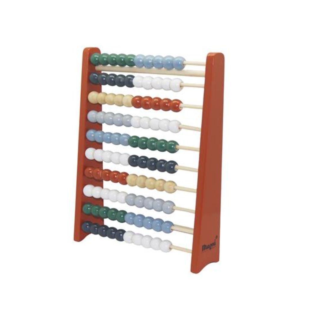 Magni kugleramme i træ, rød