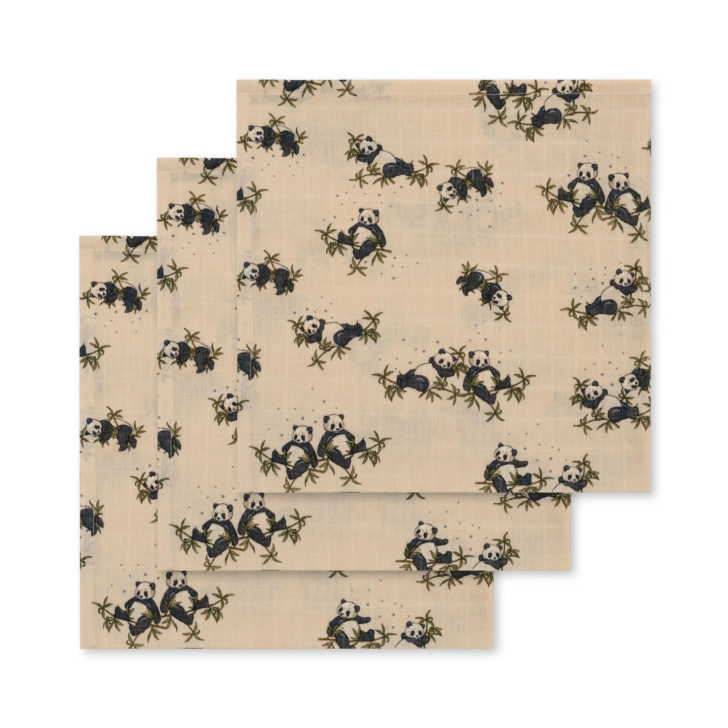 Konges Sløjd 3pk stofbleer, Panda nuit