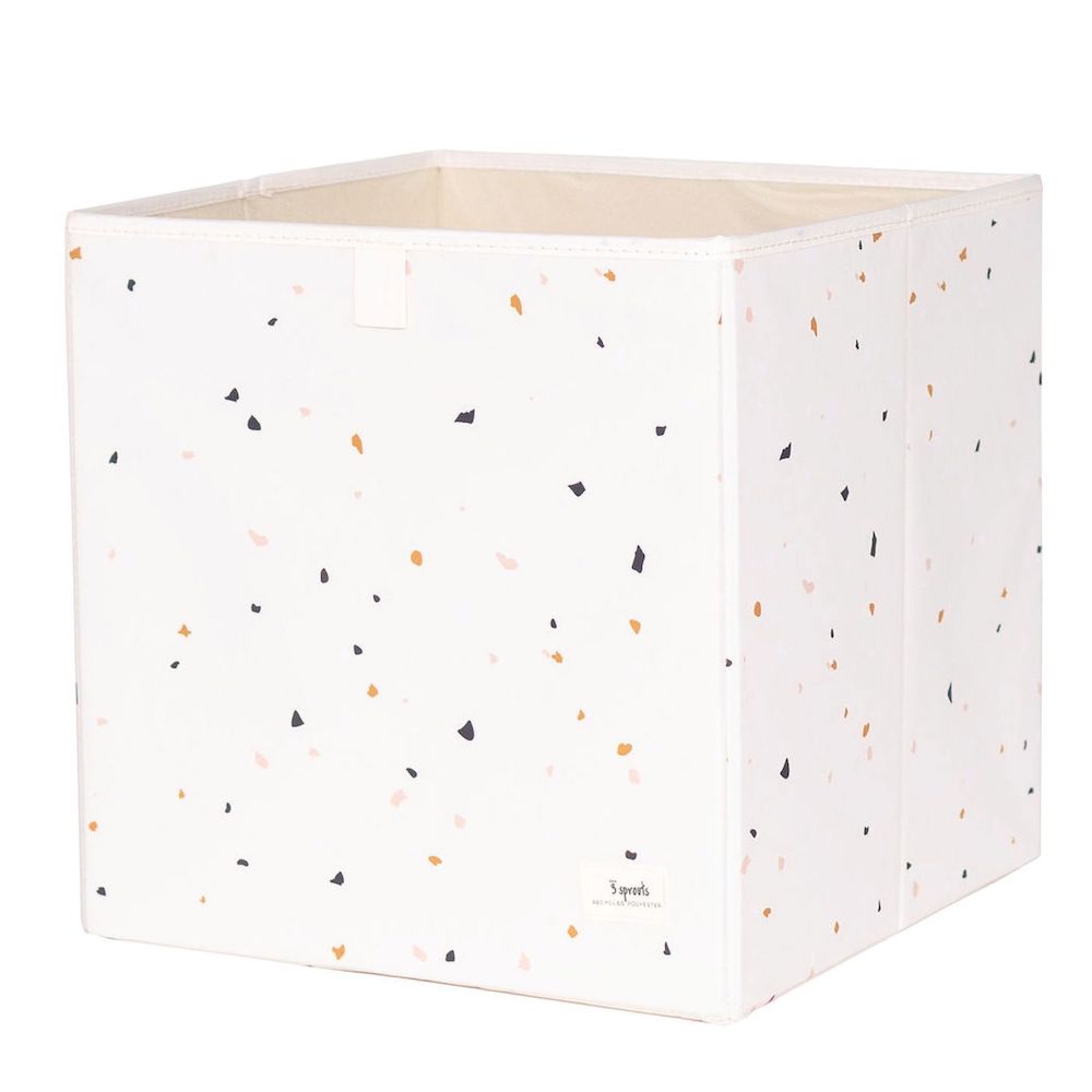 3 Sprouts opbevaringskasse, terrazzo/creme