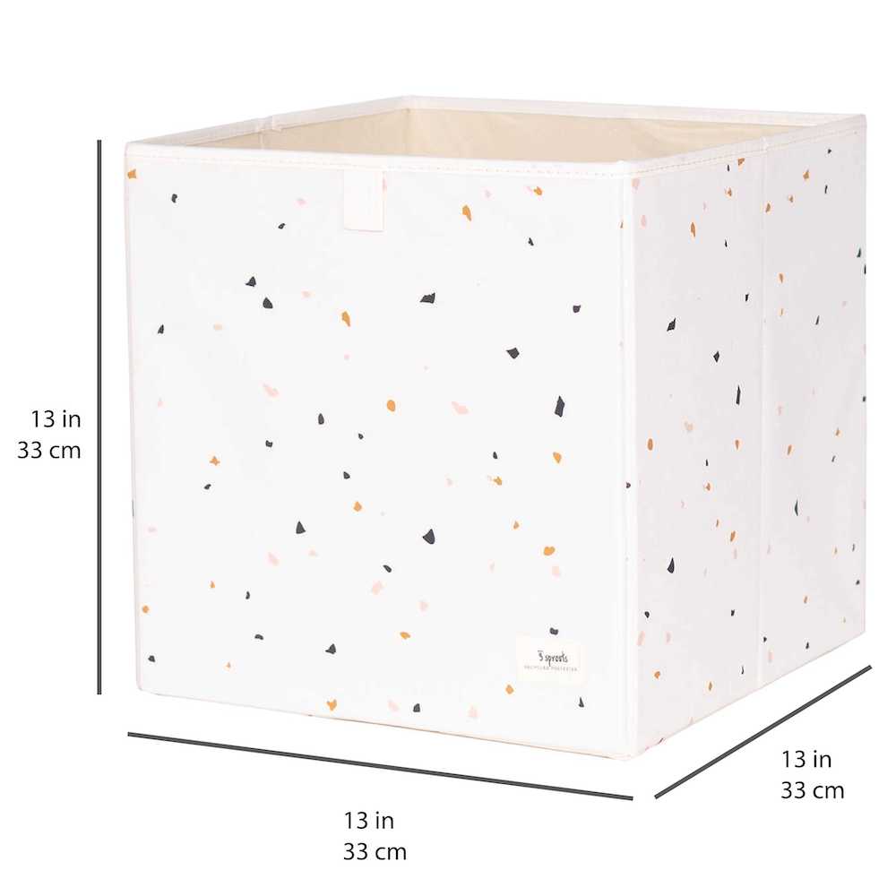 3 Sprouts opbevaringskasse, terrazzo/creme