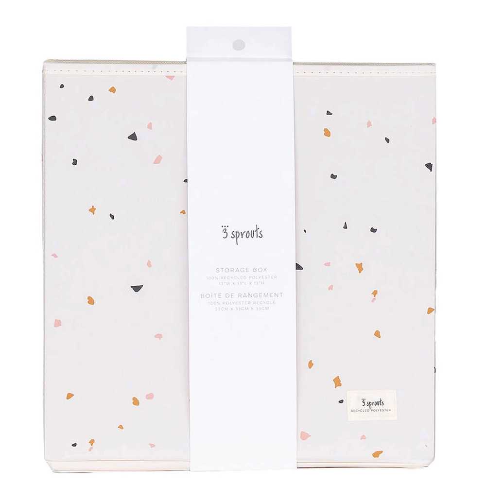 3 Sprouts opbevaringskasse, terrazzo/creme