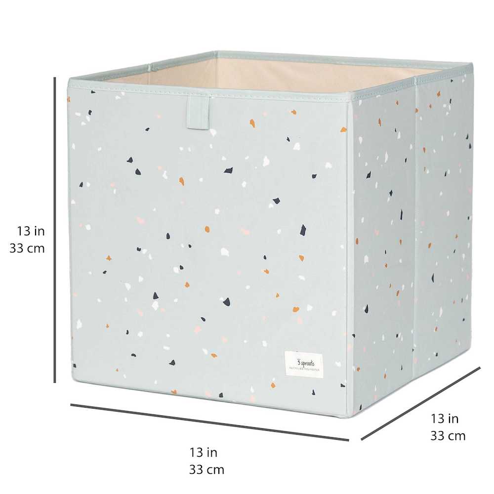 3 Sprouts opbevaringskasse, terrazzo/grøn