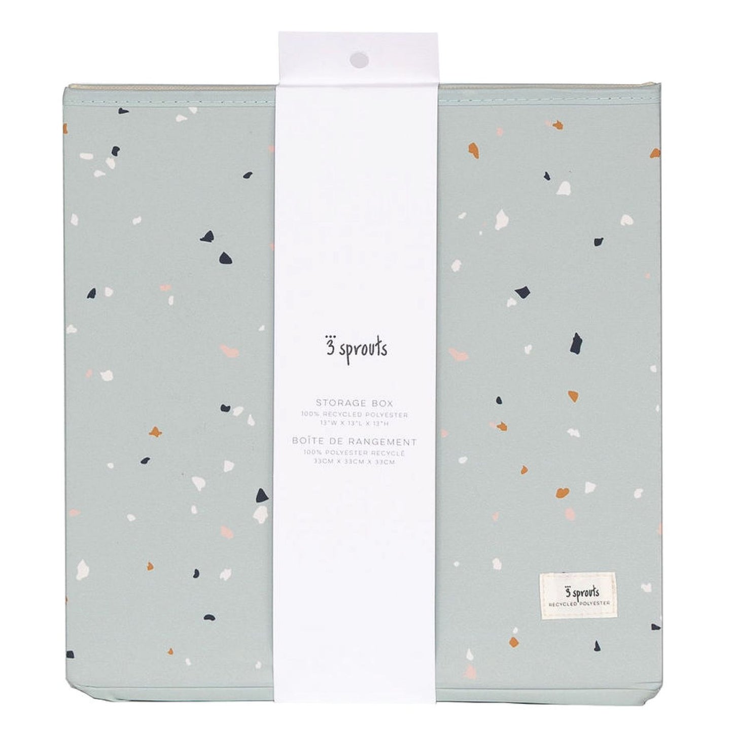 3 Sprouts opbevaringskasse, terrazzo/grøn