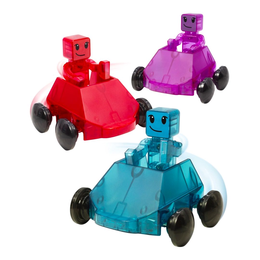 Magna-Tiles Dashers biler og figurer, 6 dele