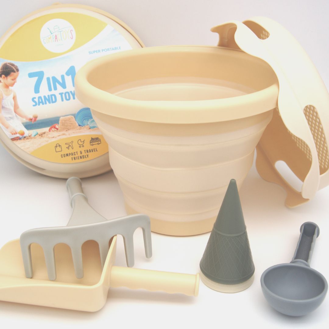 Compactoys 7in1 sandlegetøj, Beige