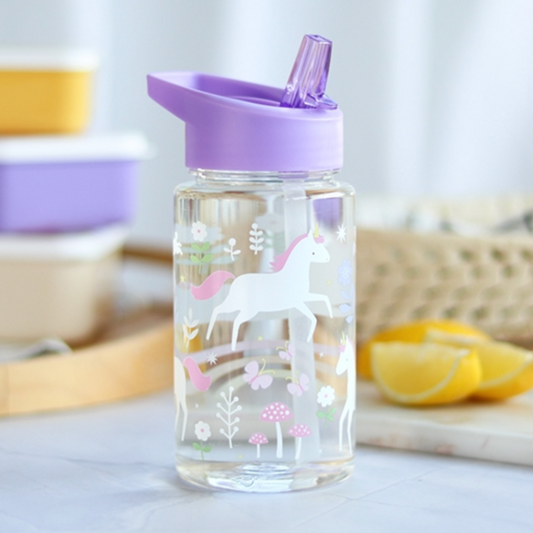 Drikkedunk med enhjørning og lilla tud.