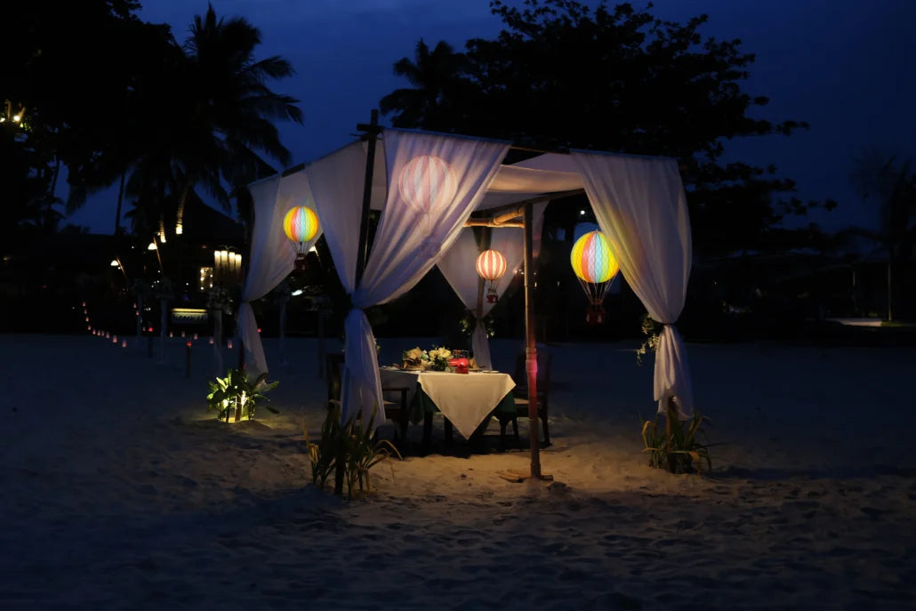 Authentic Models luftballon 42cm, rainbow - LED lys