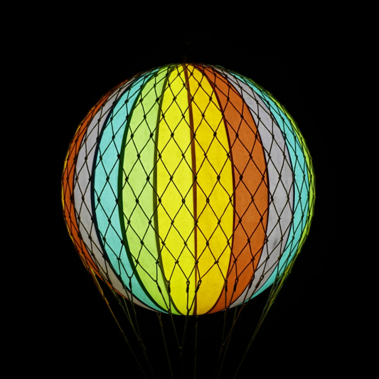 Authentic Models Travels light luftballon, 18cm. - Rainbow - LED lys
