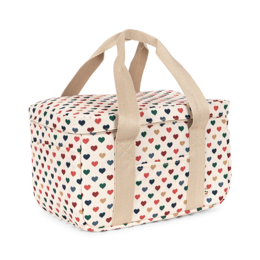 Køletaske med hjerter.