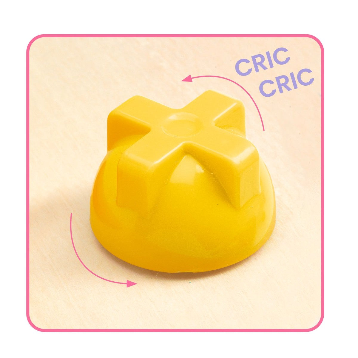 Gul drejeknap til komfur.