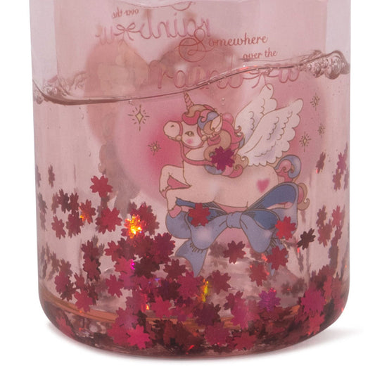 Glitterkopper med enhjørning.