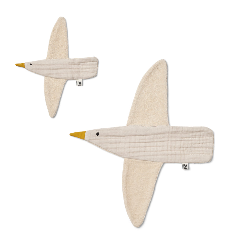 Liewood Janai sutteklud 2-pak Birds Sandy mix