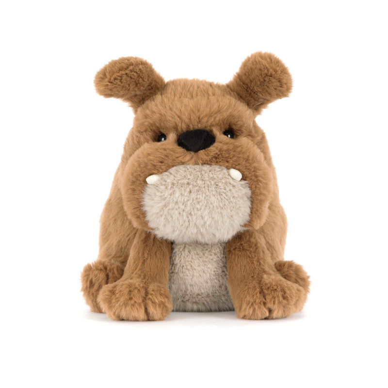 Bulldog bamse hund med to tænder i siderne.
