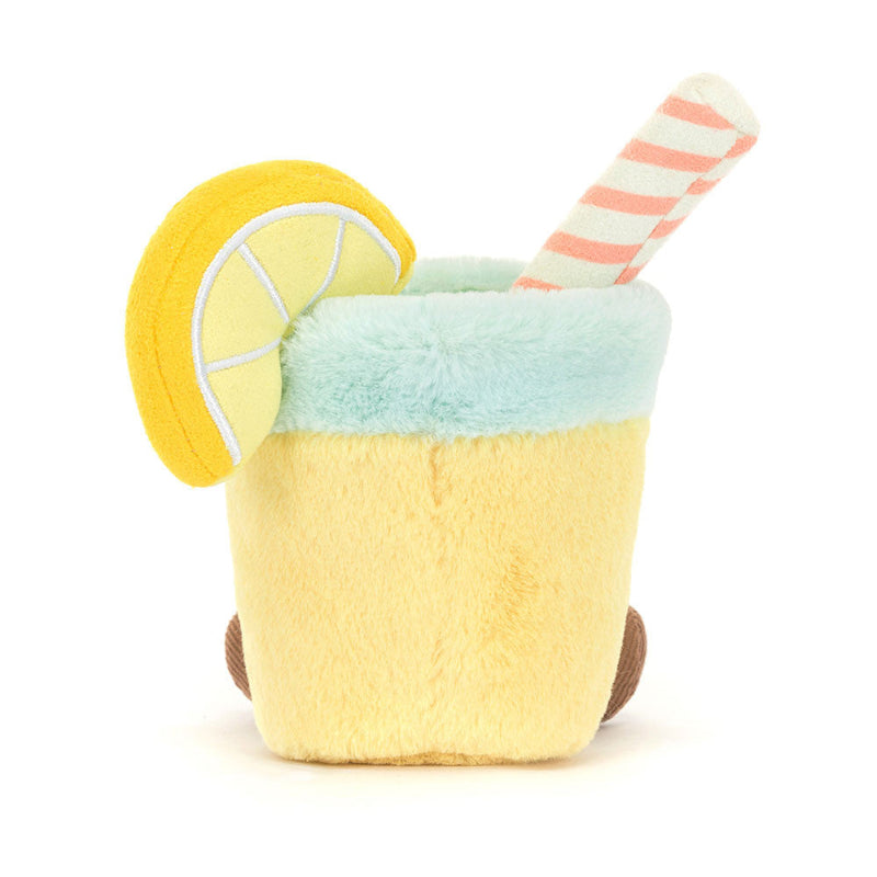 Bamse formet som den klassiske Lemonade drink med sugerør og pyntet med en citron.