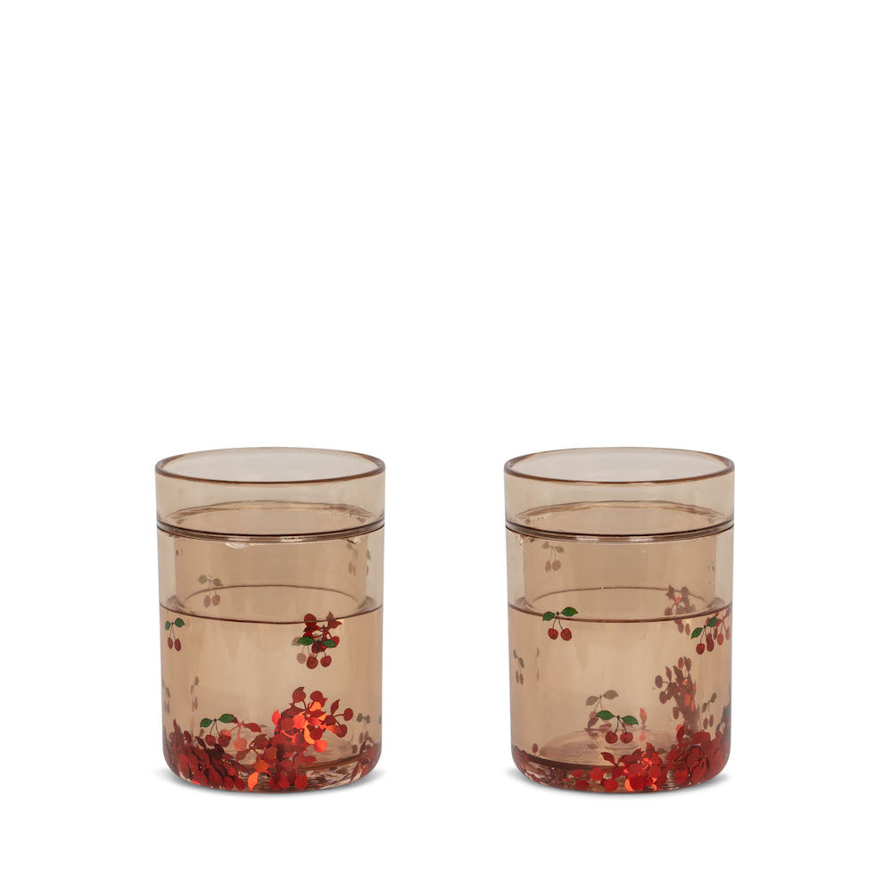 Konges Sløjd 2pk glitter cups, cherry