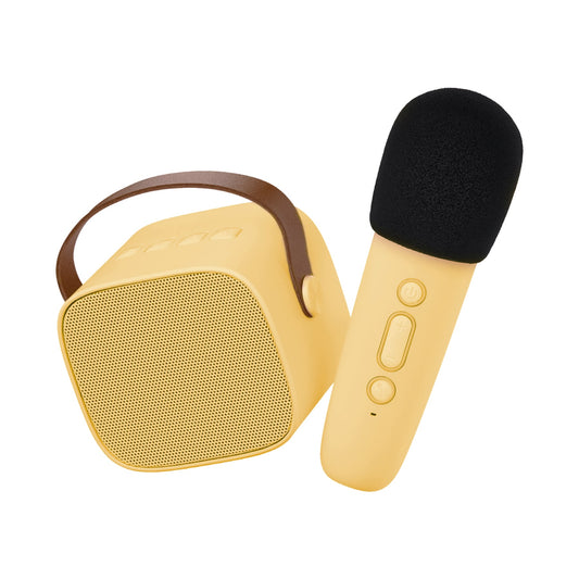 Lalarma bluetooth højtaler og mikrofon, gul