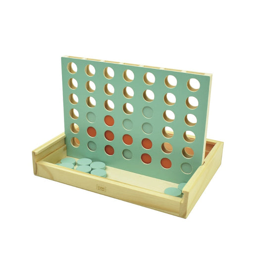 Fire på stribe spil.