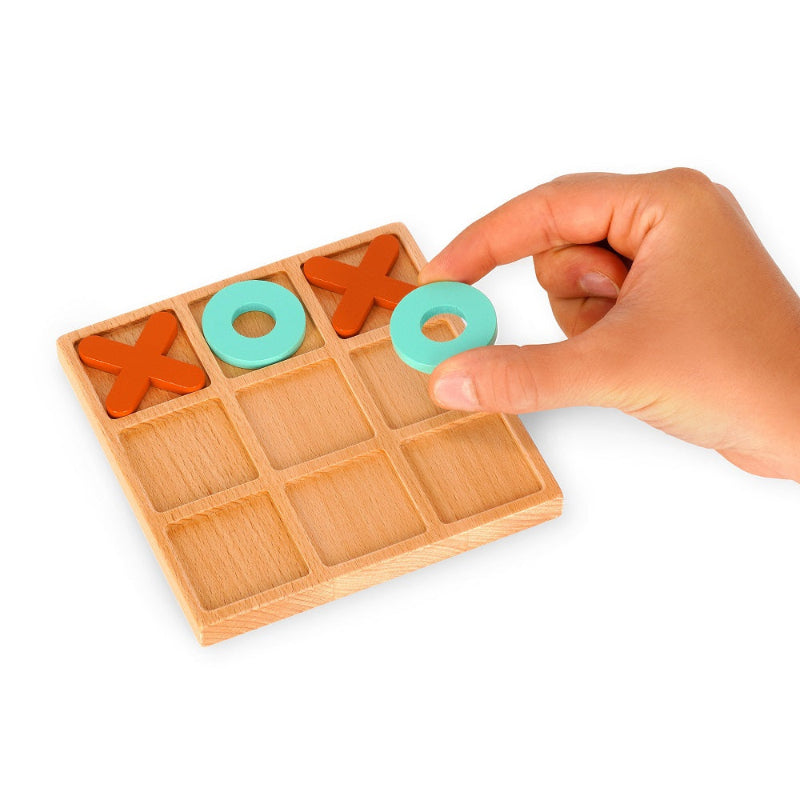 Kryds og bolle spil i træ.