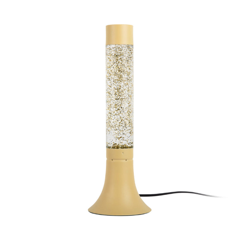 Gul glitter lampe.