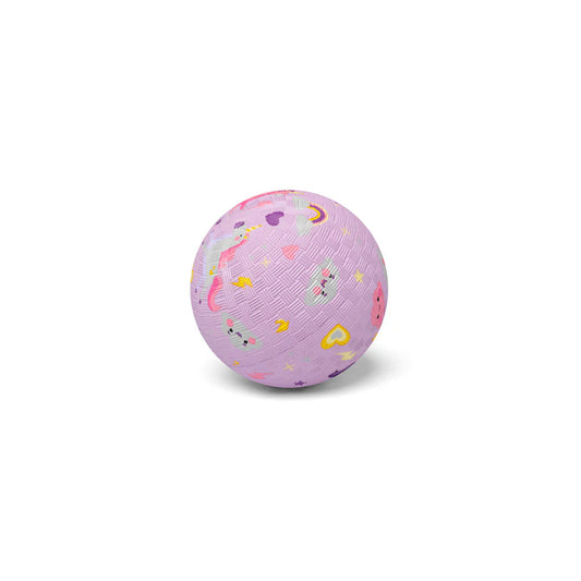 Lille gummibold med unicorn print.