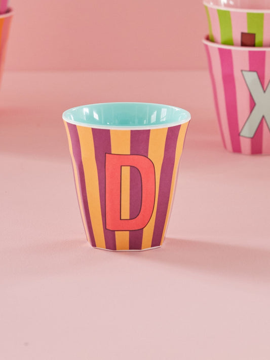 Rice Mellem Alfabetkop - Stripes - D