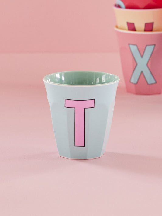 Rice Mellem Alfabetkop - Lys blå - T