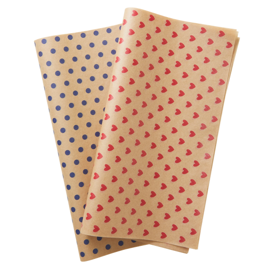 Rice 50stk Madpapir - Hjerter