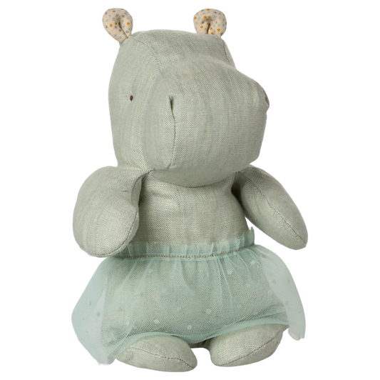 Flodhest i mintfarve med tylskørt.