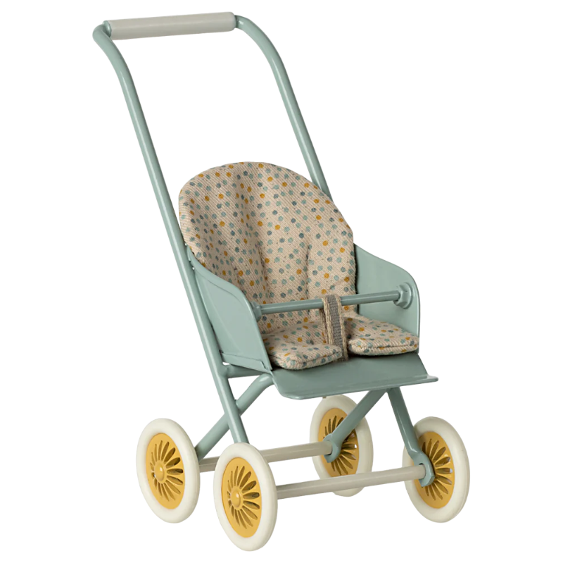 Klapvogn til Maileg Mikro kaniner/hare i mint blå.