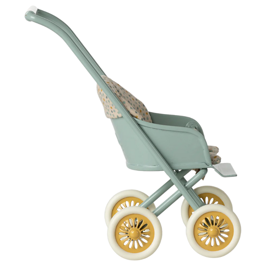 Klapvogn til Maileg Mikro kaniner/hare i mint blå.