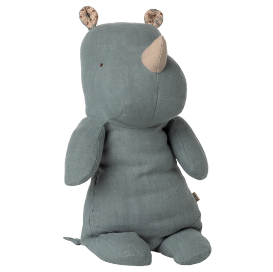 Næsehorn bamse i støvet blå.