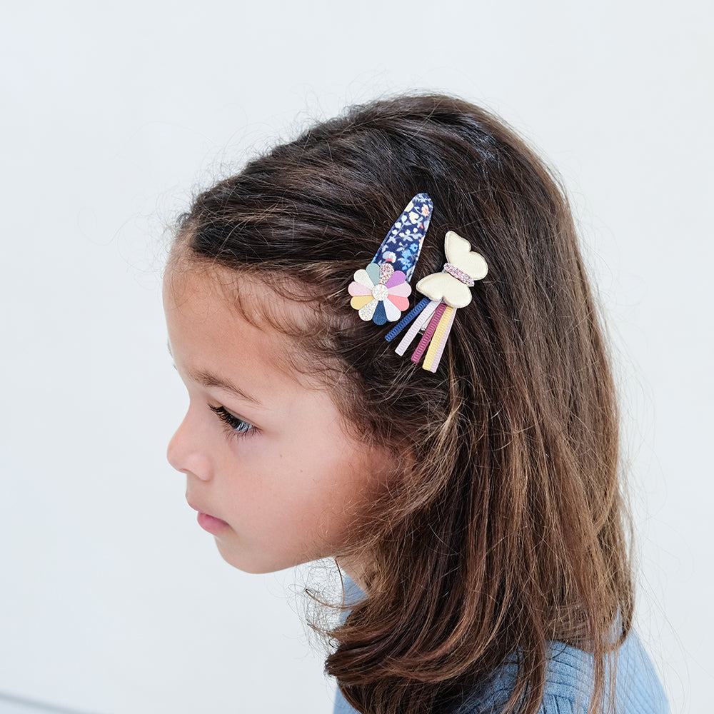 Mimi & Lula 4 hårclips - Butterfly Winter Ivy