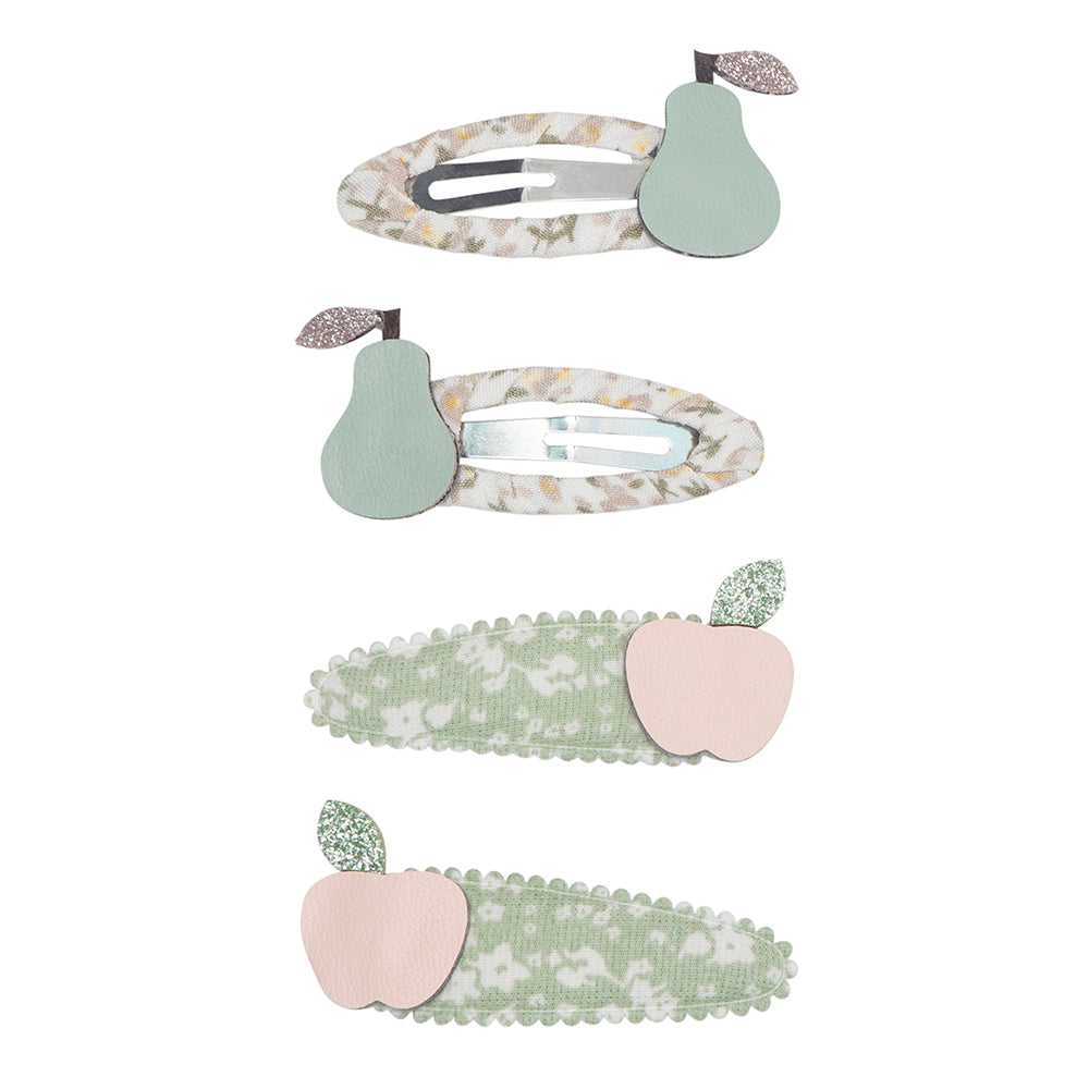 Mimi & Lula 4 hårspænder - Apples & Pears