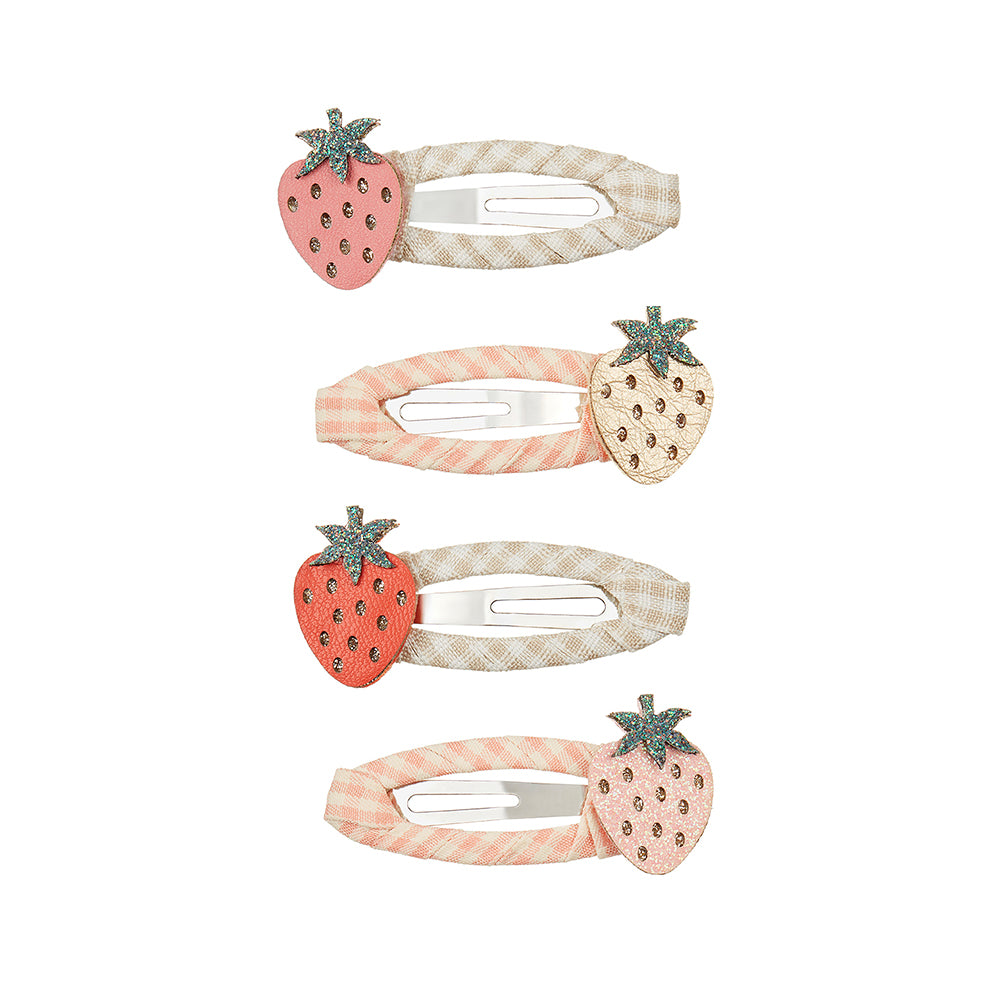 Mimi & Lula - 4 hårspænder - Strawberry
