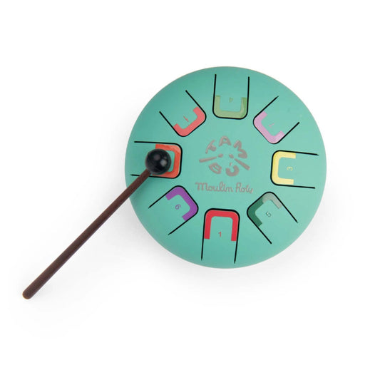 Blå tromme med 8 toner.