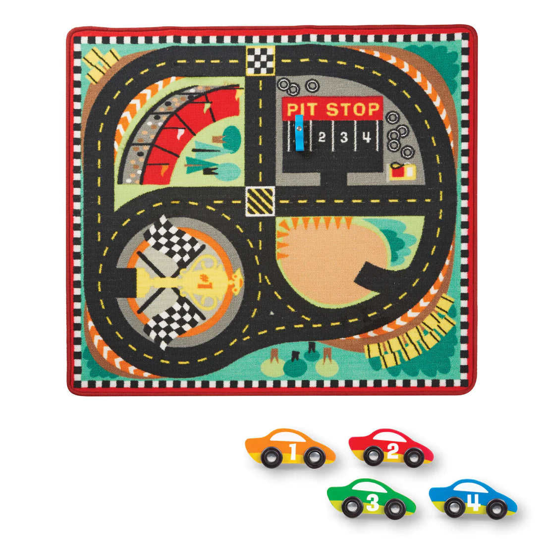 Melissa & Doug racer tæppe