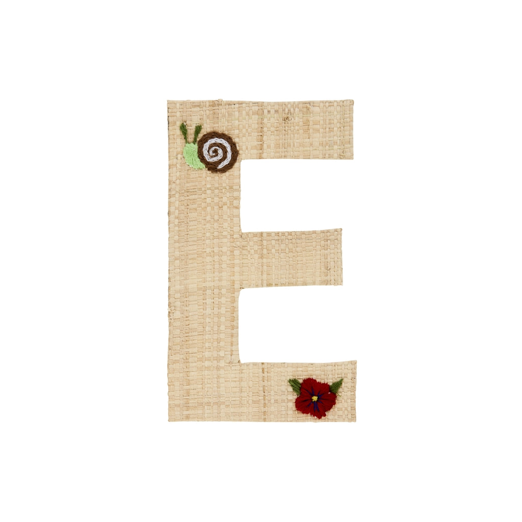 Rice Raffia Klistermærker - E - Blomst