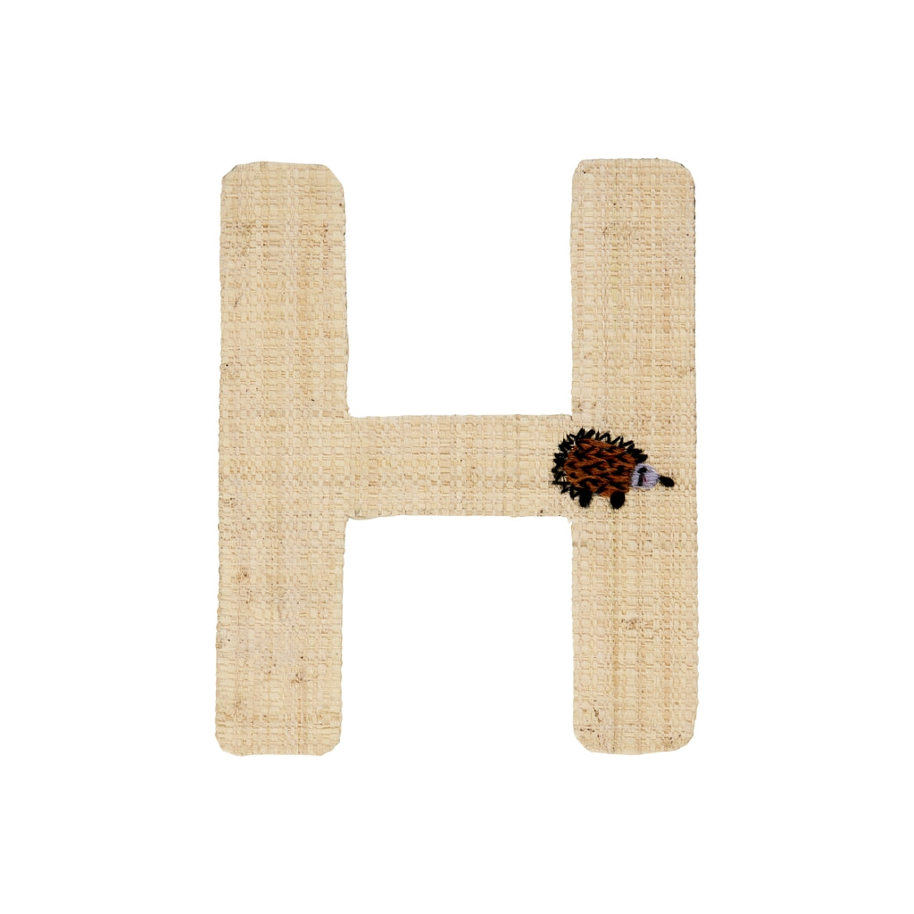Rice Raffia Klistermærker - H - Pindsvin