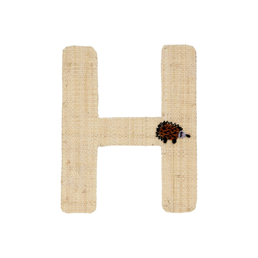 Rice Raffia Klistermærker - H - Pindsvin