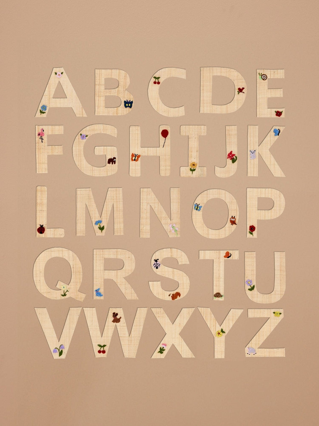 Rice Raffia Klistermærker - L - Mariehøne