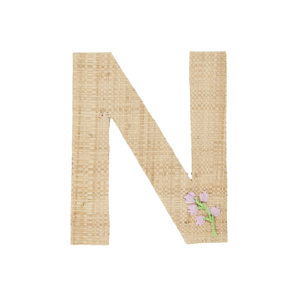 Rice Raffia Klistermærker - N - Blomst