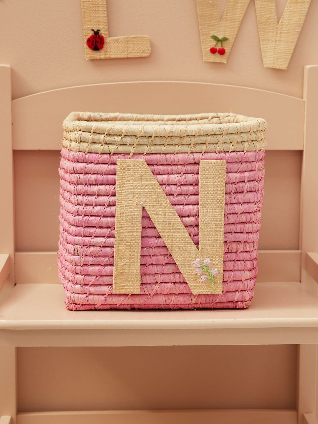Rice Raffia Klistermærker - N - Blomst