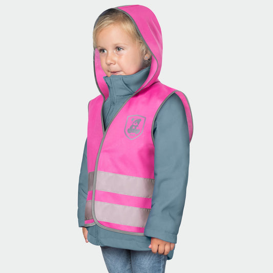 Reer Sikkerhedsvest m.hætte, pink