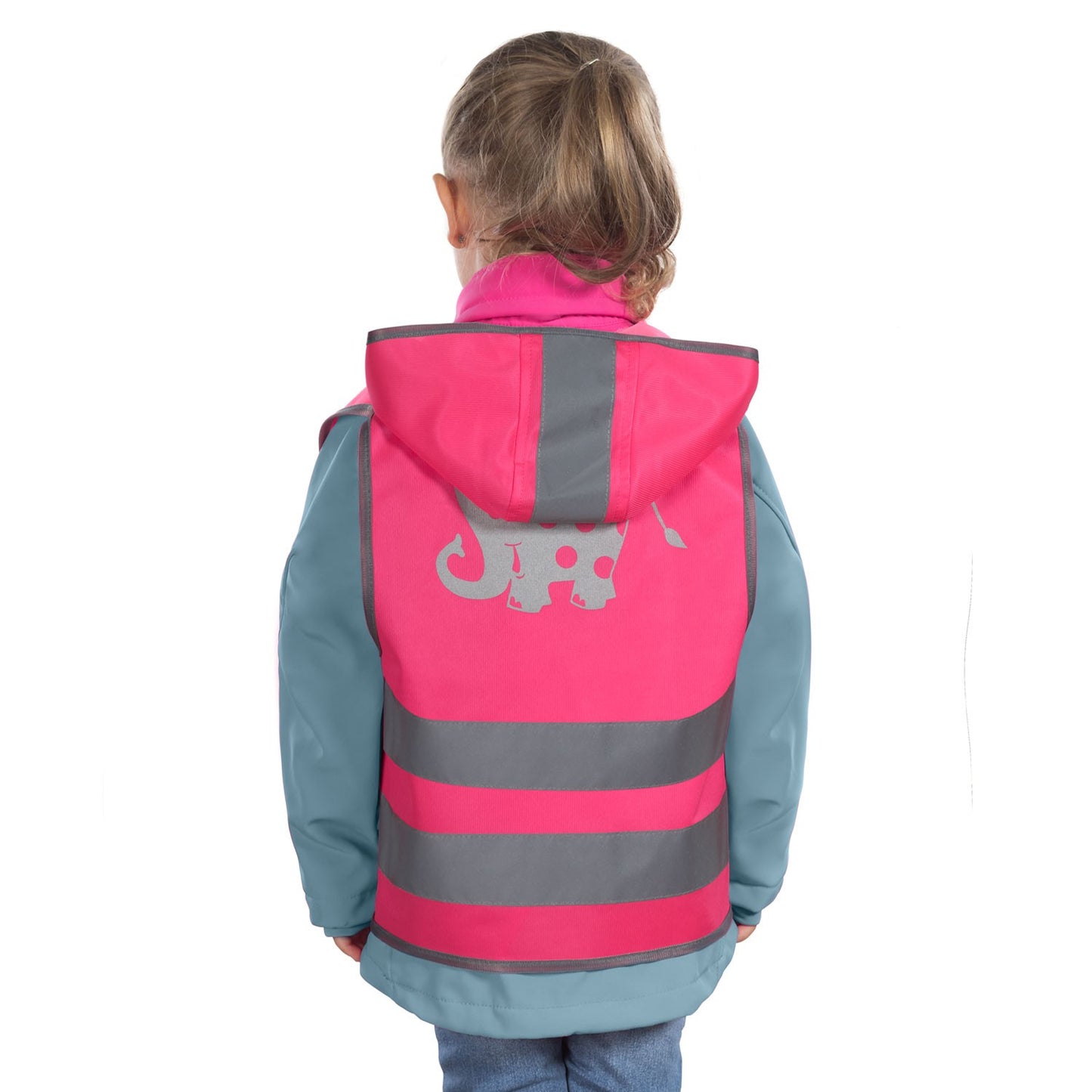 Reer Sikkerhedsvest m.hætte, pink